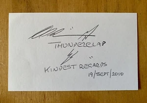 Autogramm: Musik - Andy Thunderclap Newman - signierte Karte - The Who - Bild 1 von 4