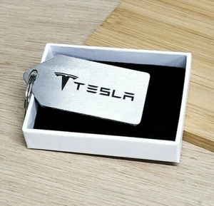 Tesla Style Schlüsselring, Tesla Schlüsselanhänger, Edelstahl und lasergeätzt - Bild 1 von 2