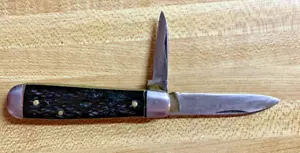 1940's Camco Camillus 4-Line Made 2 Blade Jack High Carbon Steel Carry Knife - Picture 1 of 7