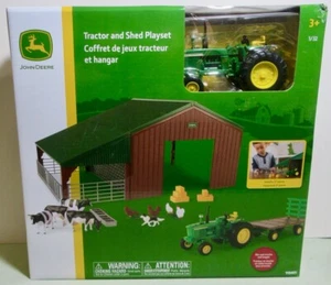 John Deere Tractor & Shed Play Set Die Cast Tractor & Wagon 37 Pieces ( LP71780) - Picture 1 of 6