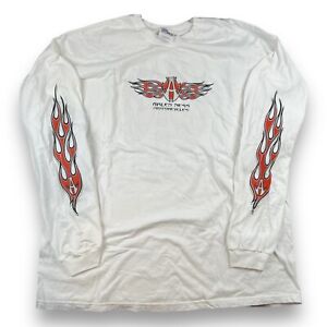 Y2K Vintage Arlen Ness Flames Motorcycles Long Sleeve T-Shirt