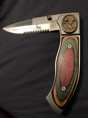 Frost Cutlery Whitetail Sidekick Skinner Pocket Knife Frost Wood Handle - Изображение 1 из 4