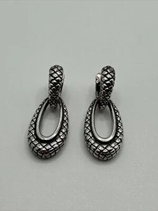 Scott Kay Equestrian 925 Sterling Silver Oval Hoops 11.7g - Picture 1 of 8