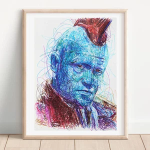 Yondu Udonta Ballpoint Pen Print, Guardians of the Galaxy Art Poster - Picture 1 of 3