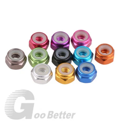 Aluminium Verschlussmutter Selbstsichernde Muttern M2 M2.5 M3 M4 M5 M6 M8 Nuts - Bild 1 von 4