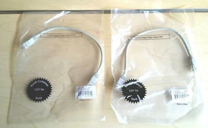 2x Commercial UTP-CAT5E 1' Universal PATCH Cables - Part PC5-GY-01 New in Bags - Picture 1 of 4