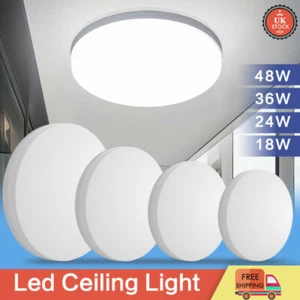 Bright Round LED Ceiling Light Panel Down Lights Wall Lamp Living Room Bathroom - Picture 1 of 17