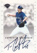1996 Leaf Signature Extended Autograph #37 Tim Crabtree AUTO  Toronto Blue Jays