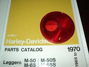 1965 HARLEY AERMACCHI M-50CC M-65CC LENS TAILIGHT 68091-60A AMF - Foto 1 di 4
