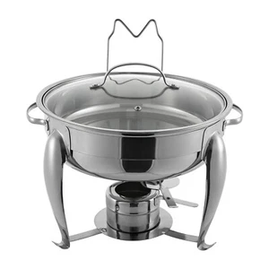 Edelstahl Chafing Dish Chafing Dish Buffetwarmer Buffet Servierwärmer 4L - Bild 1 von 12