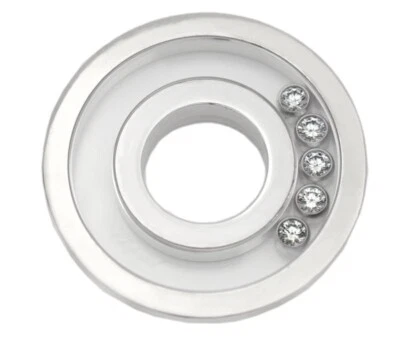 Chopard Happy Diamond 5P móvil de oro blanco de 18 k círculo redondo collar c... - Imagen 1 de 4