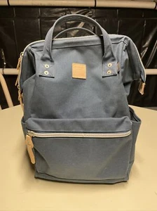 Himawari Men's Women’s Canvas & Leather Backpack w/Metal Frame & Padded Side - Picture 1 of 7