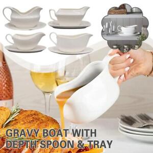 Gravy Boat with Depth Spoon & Tray (✨