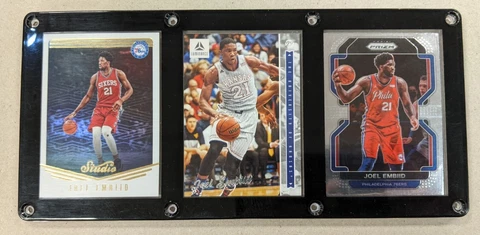 JOEL EMBIID 3 CARD PLAQUE PHILADELPHIA 76ERS KANSAS JAYHAWKS Cover