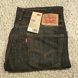 Levis Jeans Mens 34x30 Gray 505 Regular Fit Pants NEW 1311 Fleece Lined - Picture 1 of 5
