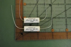 SPRAGUE Axial Polypropylen Folienkondensator 0,22uf 400v 5% 730P224X5400 0,22uF x2 - Bild 1 von 2