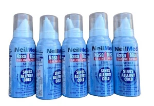 5 Pack NeilMed NasaMist Nasal Mist Saline Spray 2.7oz Sinus Allergy Cold Spray - Picture 1 of 5