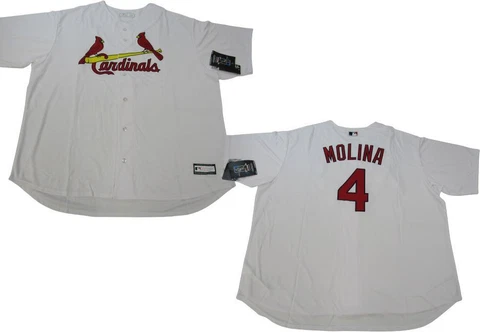 New Yadier Molina #4 St. Louis Cardinals Mens Big & Tall Sizes White Jersey Cover