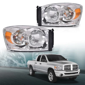 Fit For 2006 2007 2008 Dodge Ram 1500 2500 3500 Headlights Left+Right Headlamps - Picture 1 of 12