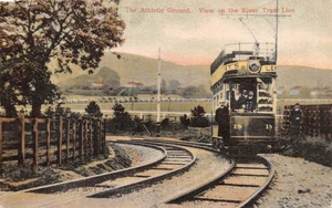 POSTKARTE DOVER DER SPORTPLATZ STRASSENBAHN FLUSSBAHNLINIE um 1909 - Bild 1 von 2