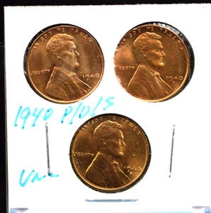 Nice 1940-P D & S, 1 Cent Wheat Penny -appears BU grade, Priced Fairly to Sell - Picture 1 of 2