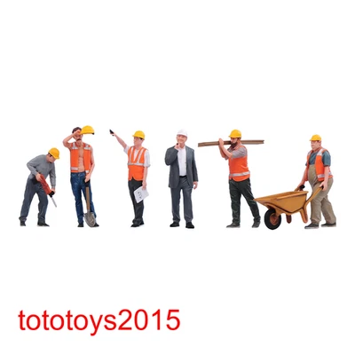 1/18 Construction worker Boss Men Scene Prop Miniatures Figures Doll Model Toy - Изображение 1 из 4
