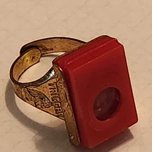 De colección 1949 Roy Rogers Microscopio Metal MAGNI-GLO Anillo Premium QUÁQUERO AVENA CEREAL - Imagen 1 de 11