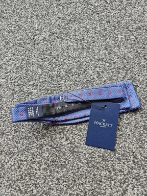 Галстук-бабочка Hackett шелковый мужской для взрослых синий красный цветочный тканый - Изображение 1 из 4