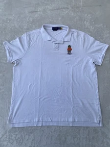 Polo Ralph Lauren Herren 2XL Polo Bear Classic Fit Baumwolle Mesh Poloshirt Weiß - Bild 1 von 6