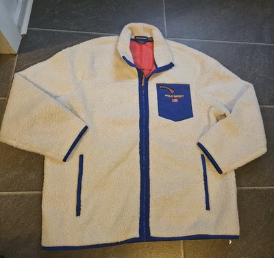 CHAQUETA POLAR POLO SPORT RALPH LAUREN HOMBRE CREMA PILA PROFUNDA TALLA 2XL Foto 1 de 4