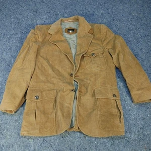 CORTEFIEL - LEATHER TRIM Corduroy Sz 40 Vintage ELBOW PATCH Field Jacket Rare - Picture 1 of 7