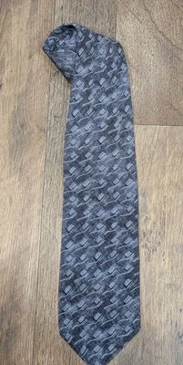 Corbata de seda geométrica azul para hombre Giorgio Armani Collezioni hecha en Italia Foto 1 de 4