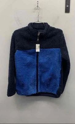 Jaqueta Place Boys azul marinho colorblock Sherpa lã zíper completo XL 14 nova com etiquetas - Imagem 1 de 4