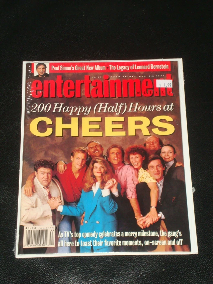 Entertainment Weekly magazine 1990, CHEERS, Ted Danson, Paul Simon, Rhea Perlman - Image 1 of 1
