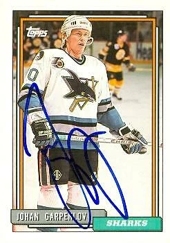 Johan Garpenlov autographed Hockey Card (San Jose Sharks) 1992 Topps #359 - Image 1 of 1