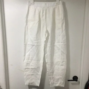 EILEEN FISHER Gr. 24S WEISS BIO BAUMWOLLMISCHUNG STRETCH KNÖCHEL HOSE NEU - Bild 1 von 2