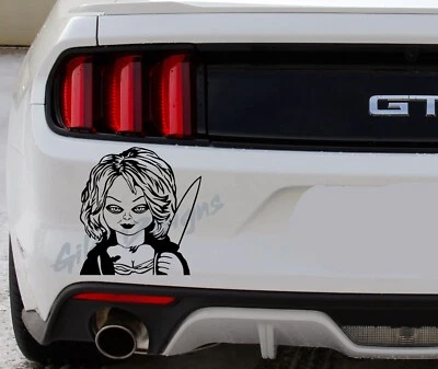 Calcomanía de vinilo Tiffany Bride of Chucky pegatina, terror, juego de niños, Halloween Foto 1 de 3