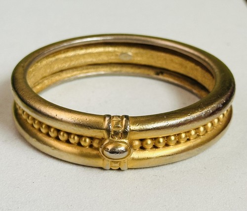 Bracciale vintage oro Givenchy anni 80 oro bracciale etrusco pezzo da passerella