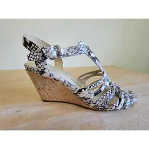Isaac Misrahi Snake Embossed Wedge I'm Simmer2 8.5 - Picture 1 of 8