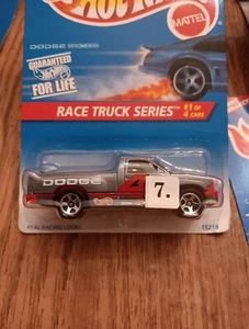 Hot Wheels Dodge Ram 1500 #380 Race Truck #1 Gray 1996 Truck Diecast Vintage - Picture 1 of 10