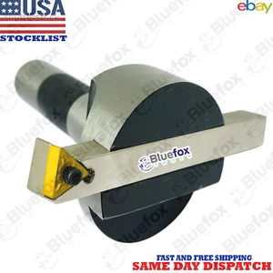 Cortador de moscas de 2,5" vástago R8 para fresadora Bridgeport + 1/2" X 4" indexable - Imagen 1 de 3