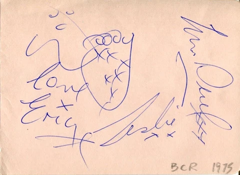 The Bay City Rollers 1970's pop band signed album page + Gene Pitney to reverse Cover