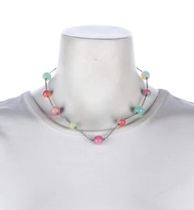 Chanel 99 Multicolor Beaded Glass Necklace Vintage - Picture 1 of 16