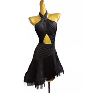 Latin Ballroom Competitio​n Dance Dress Modern Waltz Tango Standard Dress#F936