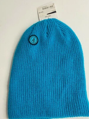 Volcom Ski Hat NWT Choice Black Recycled PET,Teal Power Beanie,Blue Wolcott  - Image 1 of 4