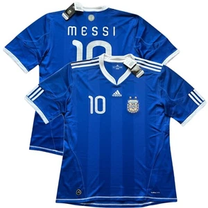 2010 Argentina Away Jersey #10 Messi XL World Cup adidas Soccer Vintage Kit NEW - Picture 1 of 23