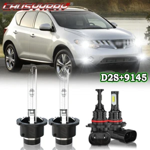 For Nissan Murano 2003-2008 HID Headlight High Low Beam Fog Light 4*Bulbs Kit - Picture 1 of 15
