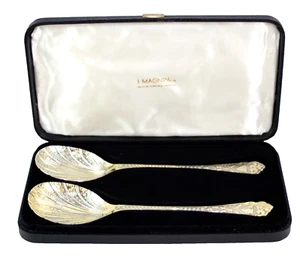 Sheffield England I. Magnin & Co. ~ Set of 2 Silver Spoons ~ Vintage - Picture 1 of 10