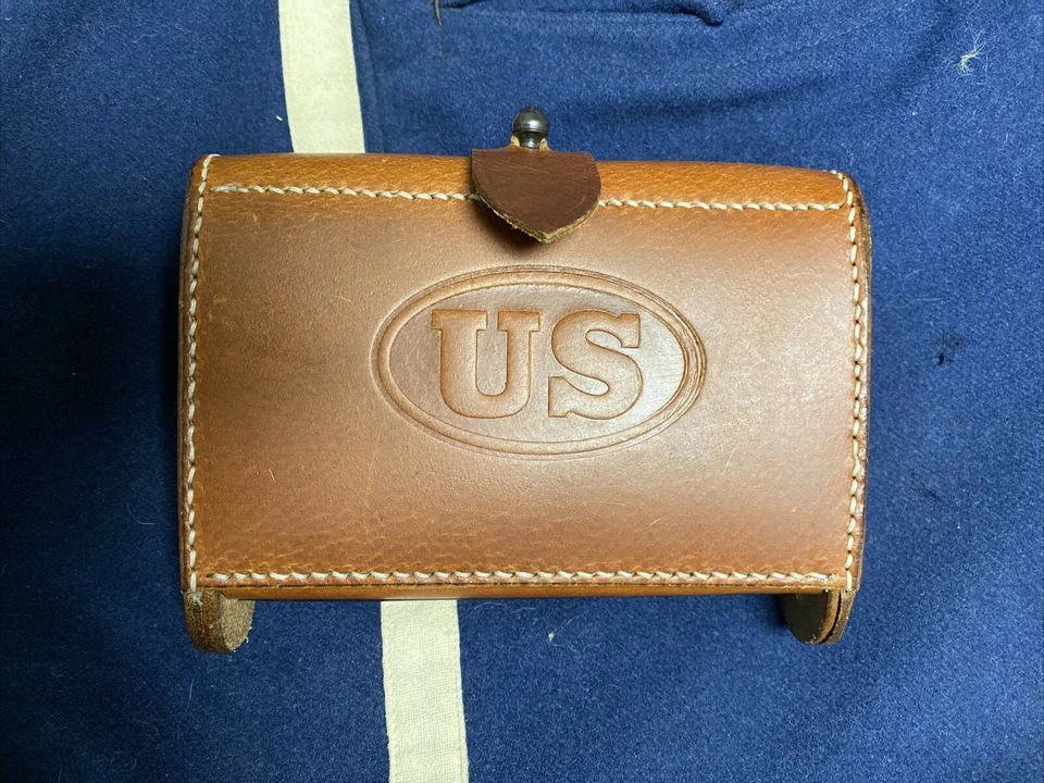 M1904 Russet Brown McKeever Ammo Pouch for Springfield or Krag (Seconds) - Image 1 of 2