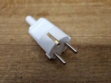 European 2 Pin 16A Rewireable White EU Euro Mains Plug Connector